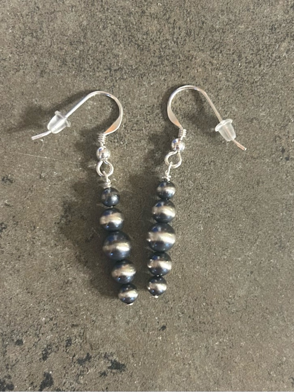 Oxidized Sterling Pearls